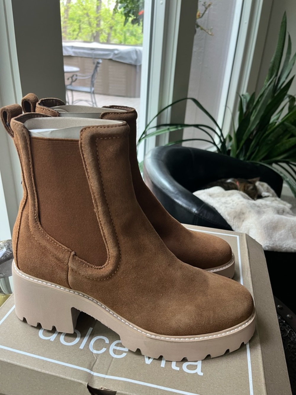 DOLCE VITA HAWK H2O BOOTIES IN DARK BROWN SUEDE 9.5 - Picture 5 of 9